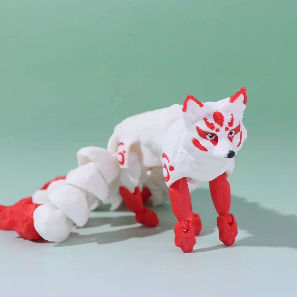 

Joints Movable 3D Printed Animal Ornament 3D Printed Animal Shape 3D Printed Animal Model Cute Five Tailed
