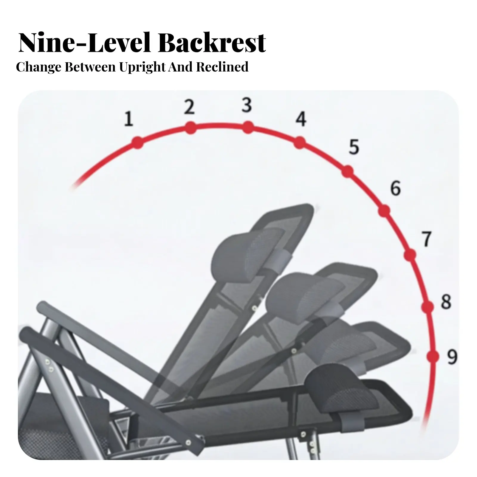 

Adjustable Rest Lounger Sit and Lie versatileUse Reclining Chair Foldable Design High Spine Assist for Students, Lunch Break