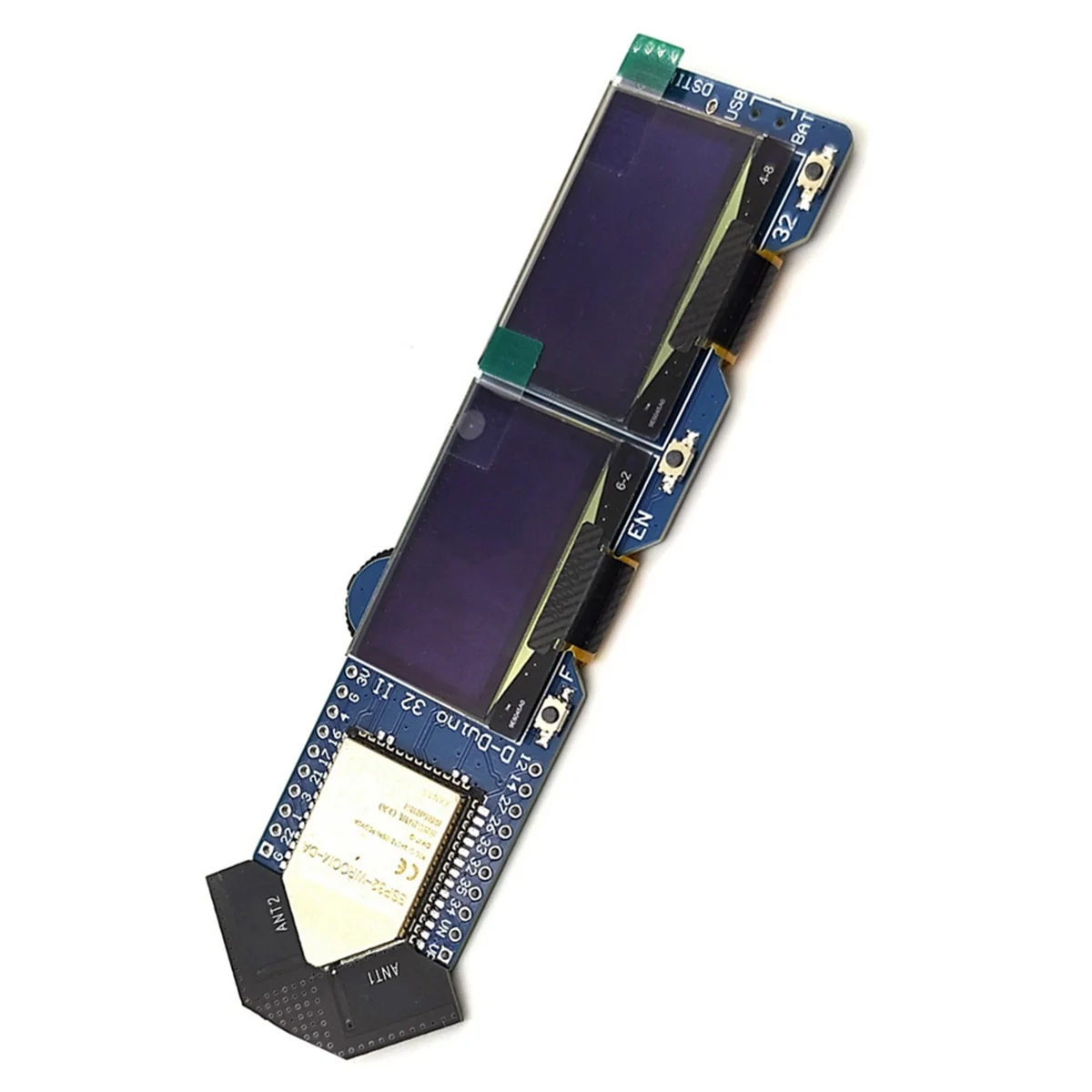 #53U Dual-Screen ESP32 Module,D-Duino-32 II Dual Screen ESP32-WROOM-da Development Board,Blue