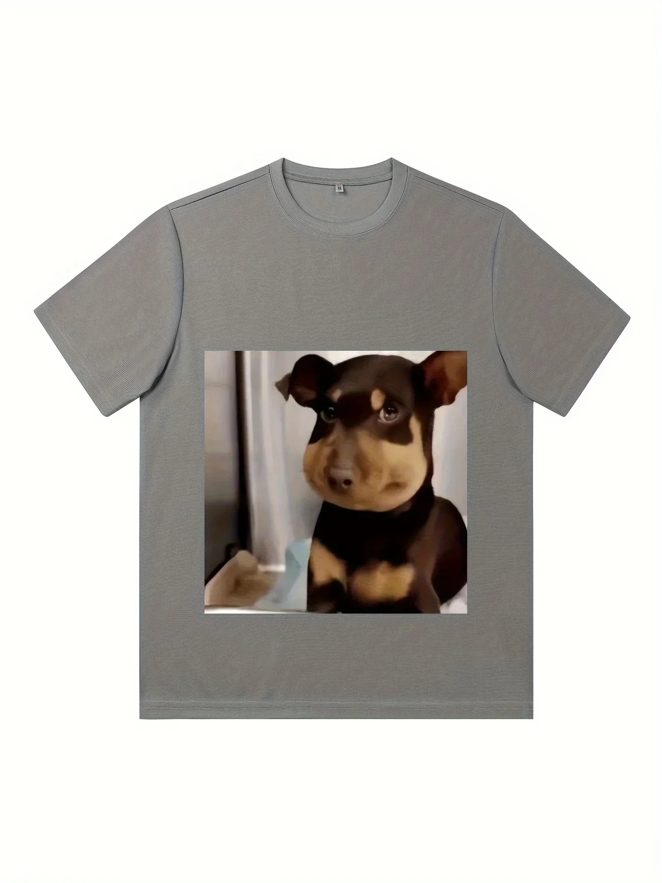 Funny Dog Stung By A Bee Print T Shirt, Tees For Men, Casual Short Sleeve T-shirt For Summer