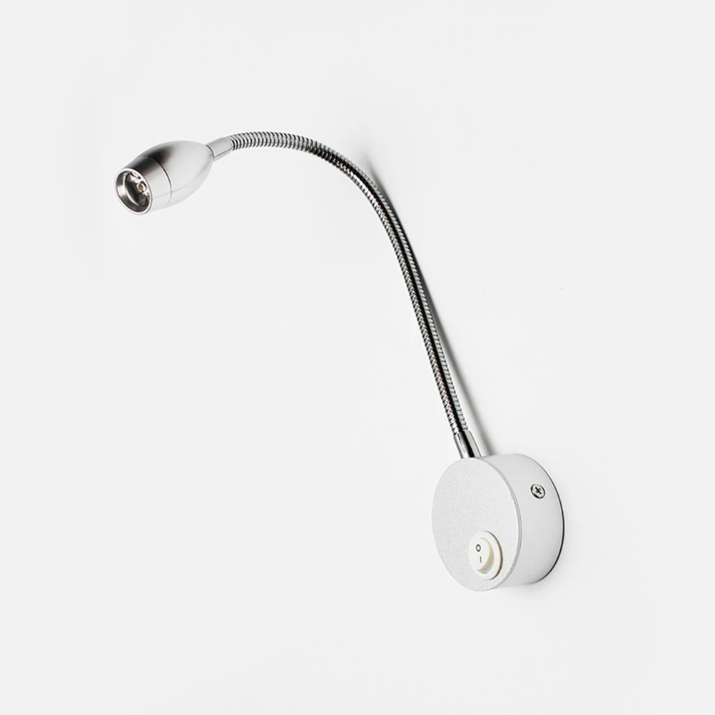 

Flexible Led Bedside Wall Lamp Gooseneck Reading Light Bedroom 3W Durable Modern Design Creative Home Indoor