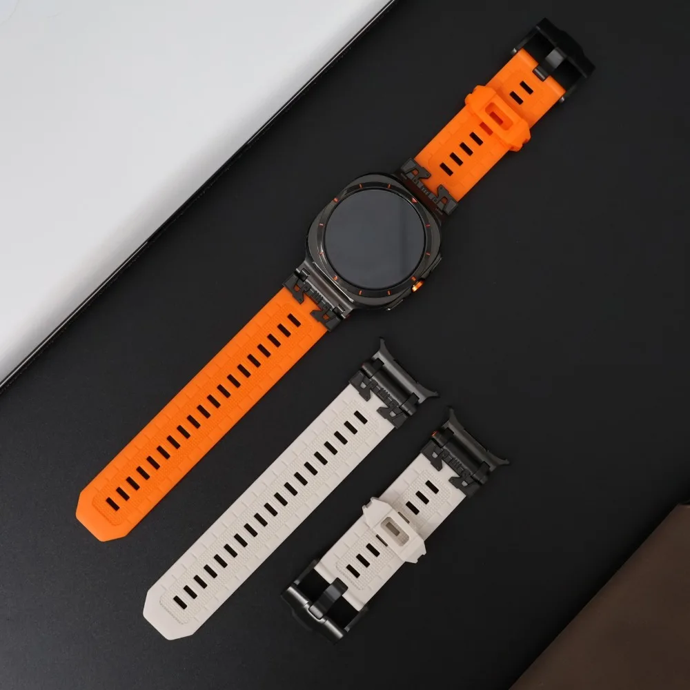 

For Samsung Galaxy Watch Ultra 47mm Silicone Sport Band Accessory Galaxy Watch 7 Ultra TPU Men's Women's Replacement Band