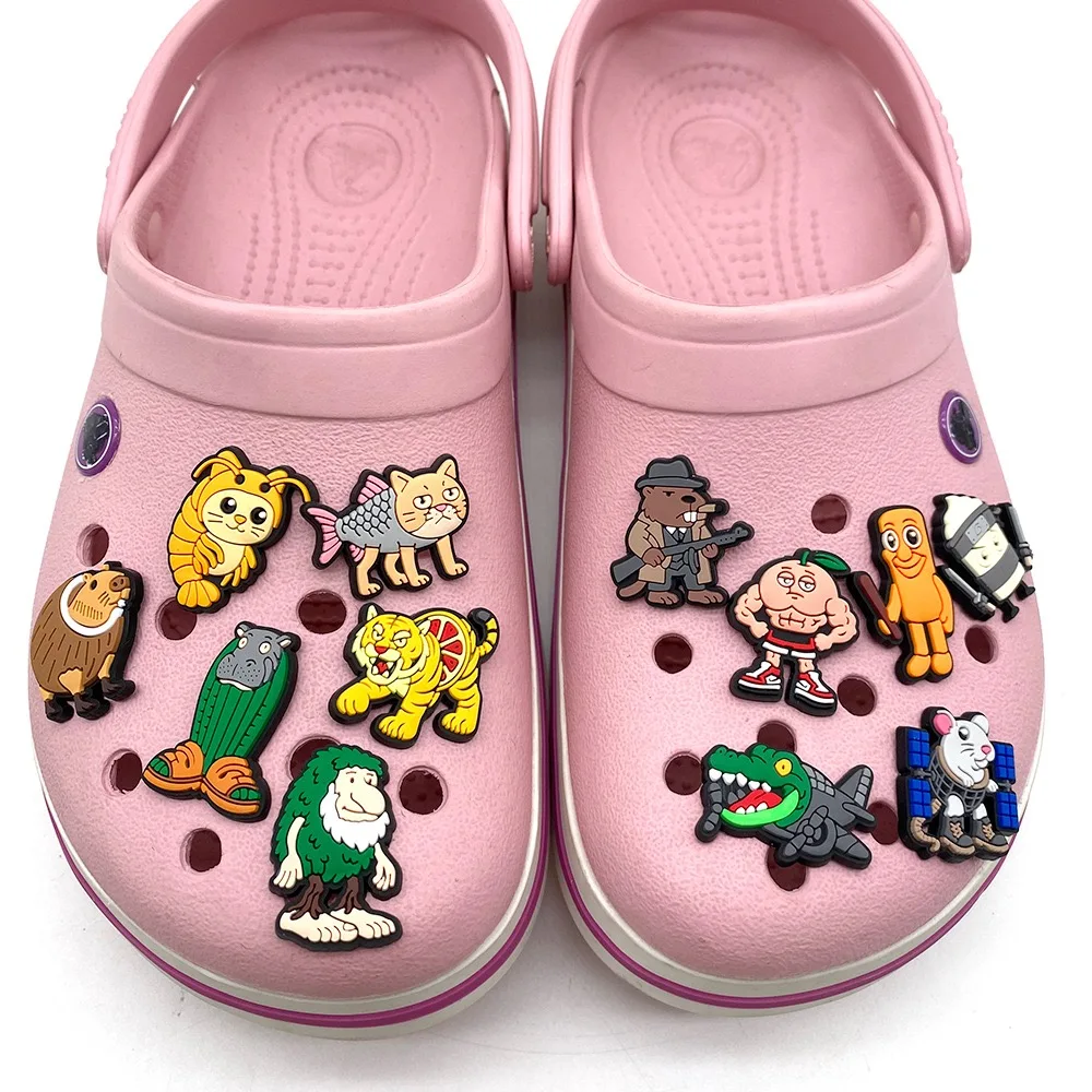 8-30 قطعة MINISO الإيطالية Brainrot مضحك الأحذية السحر الكرتون قباقيب الصنادل إكسسوارات الأحذية الديكور مشبك للأطفال هدايا الحفلات