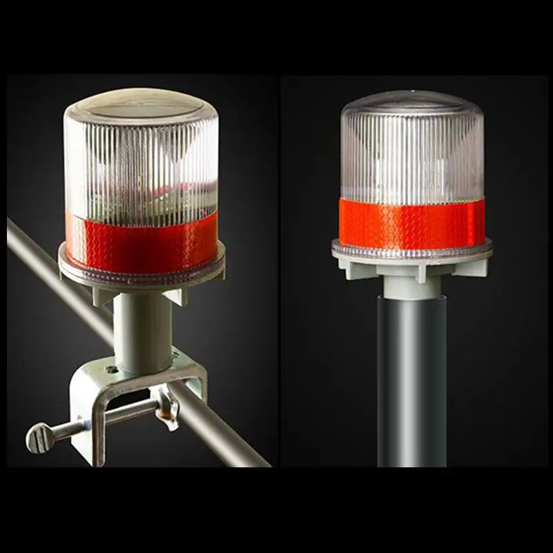 

Solar Powered LED Strobe Light Waterproof Switch Beacon Industrial LED Warning Light Lamp Safety Strobe Lights for Traffic