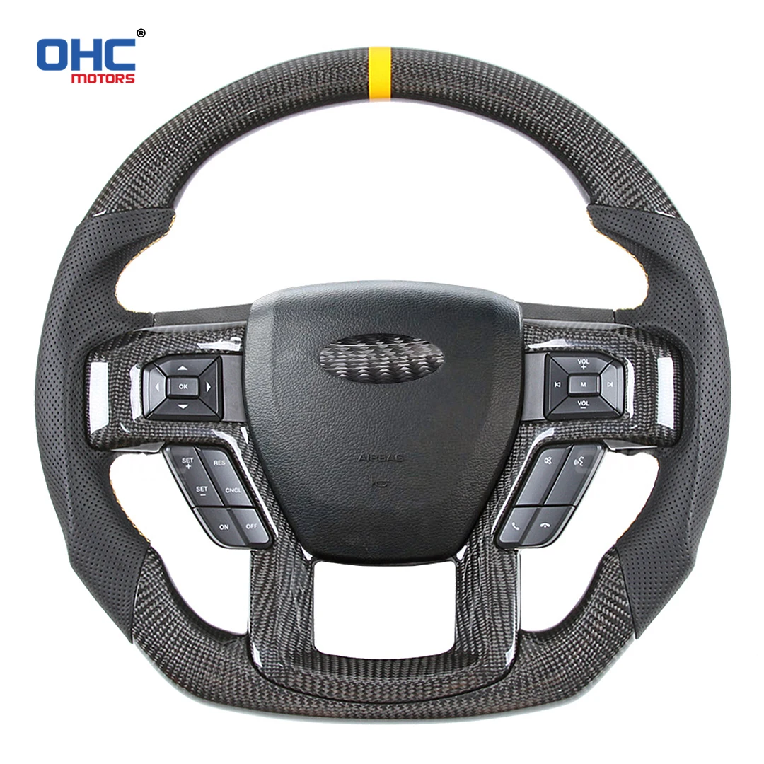 

Genuine Carbon Fiber Steering Wheel Fit for Ford Raptor