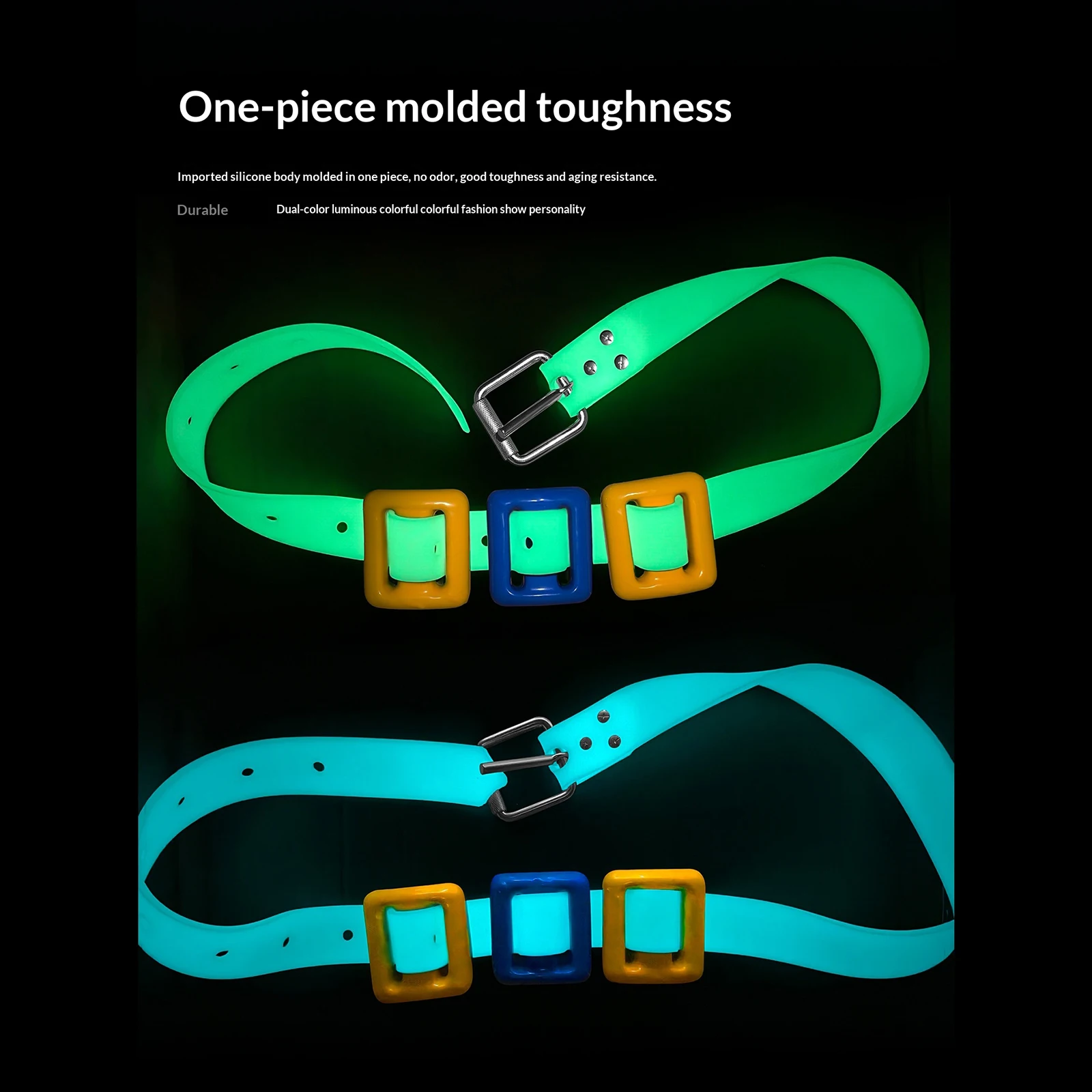 Free Diving Counterweight Belt Quick Release Luminous Silicone Weight Belt Adjustable Anti-Slip Dive Waistband Load Accessory view 6
