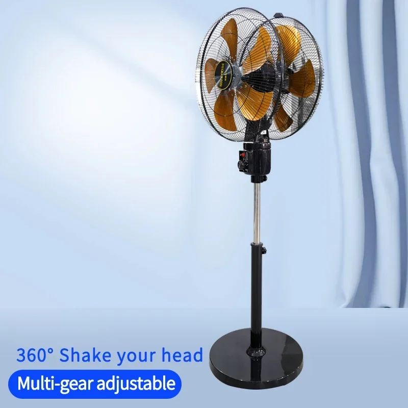 Factory workshop restaurant household electric fan dual head 360 degree shaking head electric fan