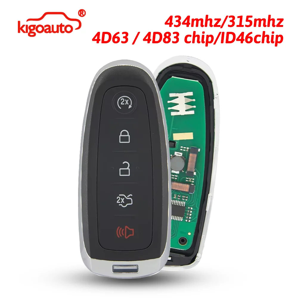 

kigoauto Smart Key 315/434MHz ID46/4D63/4D83 Chip for Ford Explorer Edge Focus Escape Taurus Flex 2011-2020 FCC M3N5WY8609