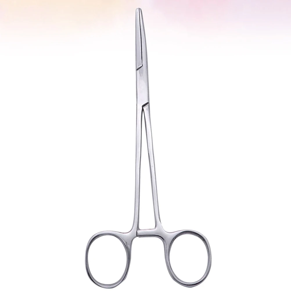 

Straight Hemostatic Forceps Stainless Steel Silver Fishing Cupping Pliers Needle Holder Medical Teaching Supplies Small Object