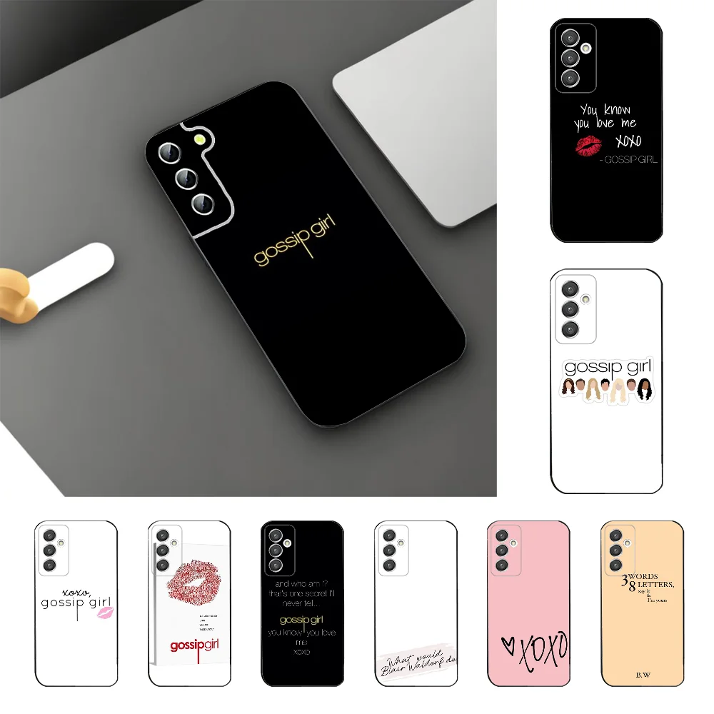 G-Gossip G-Girl Phone Case For Samsung Galaxy A52 A12 A51 S21 Edge S22ULTRA S23 S20LITE Plus Ultra Black Cover