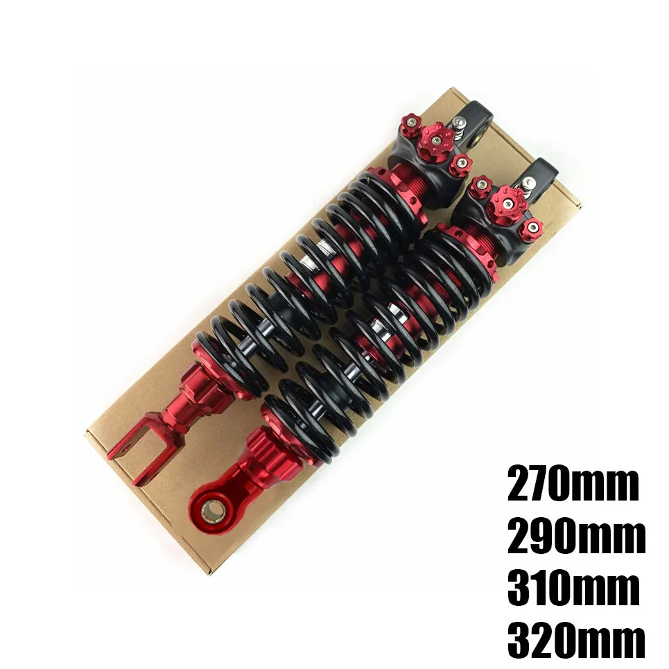 

Задний амортизатор для мотоцикла 270 290 310 320 мм, воздушная гидравлическая масляная вилка, подвеска, уличный велосипед, педаль для питбайка, мотокросс, квадроцикл, квадроцикл