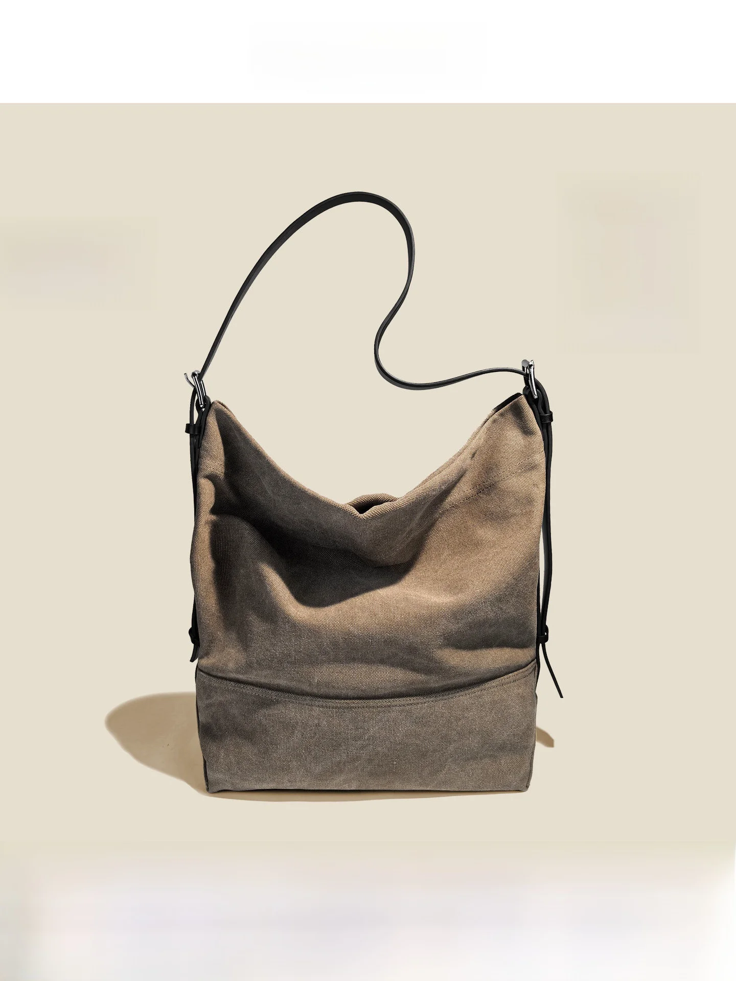 

Вместительная холщовая сумка-тоут для женщин, повседневная сумка через плечо в расслабленном стиле, с мягкой ручкой, простой дизайн