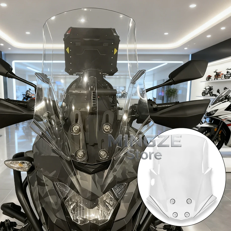 

Motorcycle Windshield Deflector Windscreen For Kawasaki Versys-X 300 250 2017 2018 2019 2020 2021 2022 2023 2024 2025 2018-2025