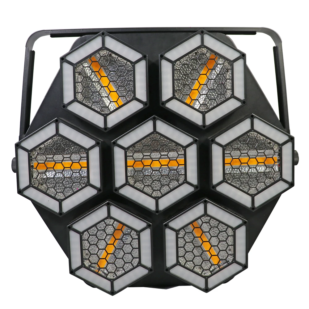 7 LED Hexagonal Vintage LED Stage Light RGB Pixel Matrix Retro Effect Light DMX Control Strobe Background Lighting for Bar Club view 5