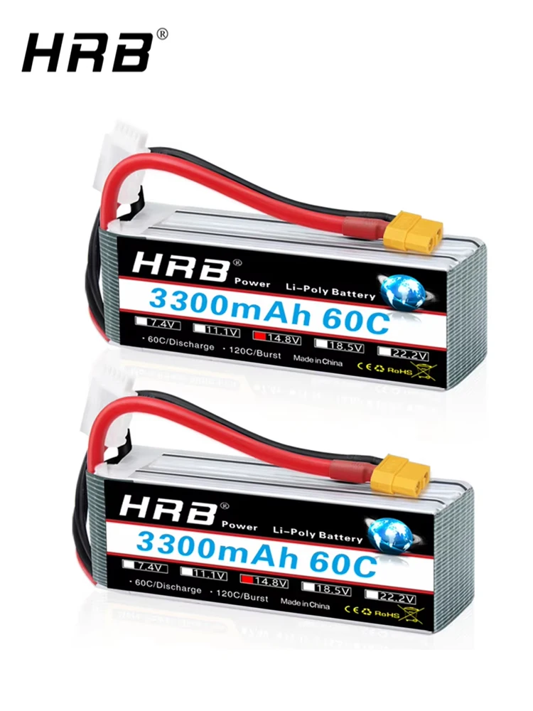 HRB 14,8 V 4S 3300 mah Lipo Batterie XT60 60C Für RC FPV Flugzeuge Drone Racing Boot Auto Teile