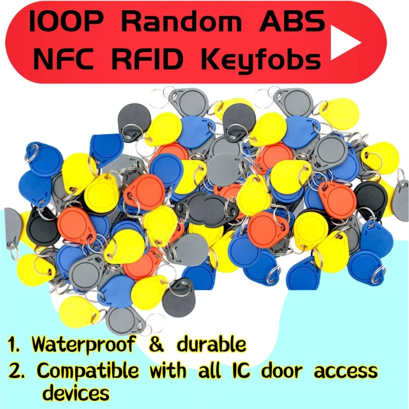 

100X KeyFob card Frequency 13.56MHz Contactless Ticket IC RFID Key Fobs, Compatible with SAFLOK, KABA, ONITY and Salto Locks