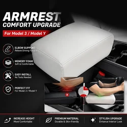 Cubierta de la caja del reposabrazos de espuma viscoelástica, almohadilla protectora antiarañazos para Tesla Model Y 2022 ACCESSORI Model 3 accessori 2021 2020 2019 2018