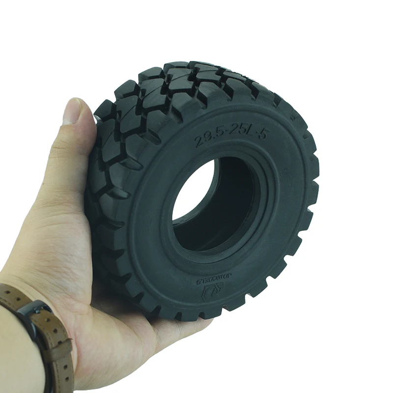 1 Pair Rubber Tyres Bulldozers Tyre 137mm for 1/14 Tamiya RC Truck Heavy Duty Trailer Tipper Scania 770S Actros MAN Volvo Parts