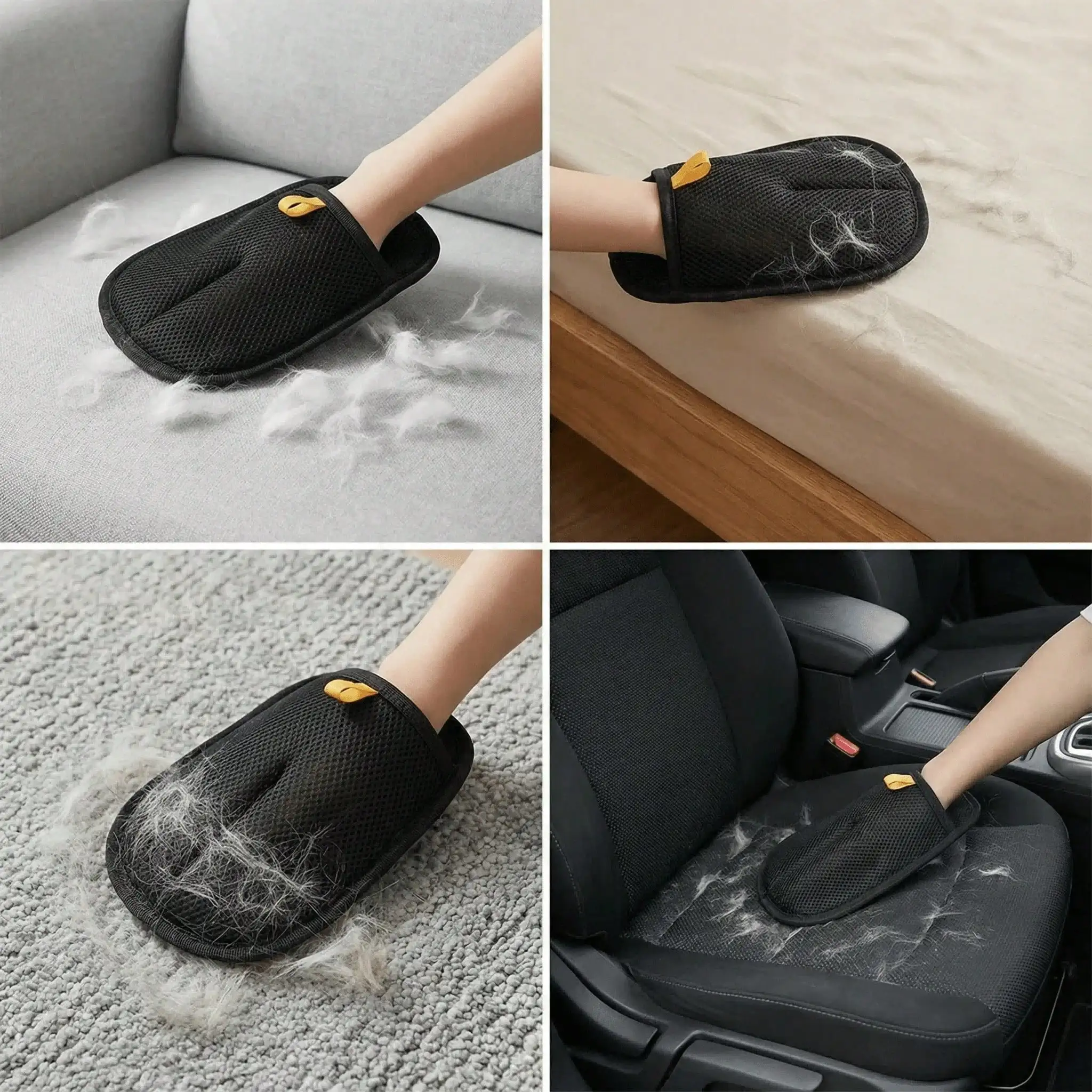 Pet hair removal gloves, two-way brush, hair removal tool, cat grooming gloves Lint roller