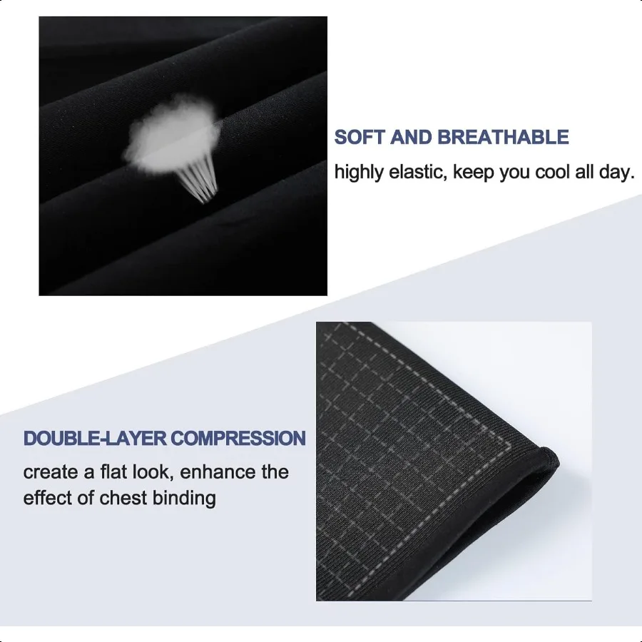 레인이다이나 트랜스젠더 FTM LGBT 톰보이 탑 여성용 통기성 바인더 브라 탱크탑 탄성 체스트 바인더