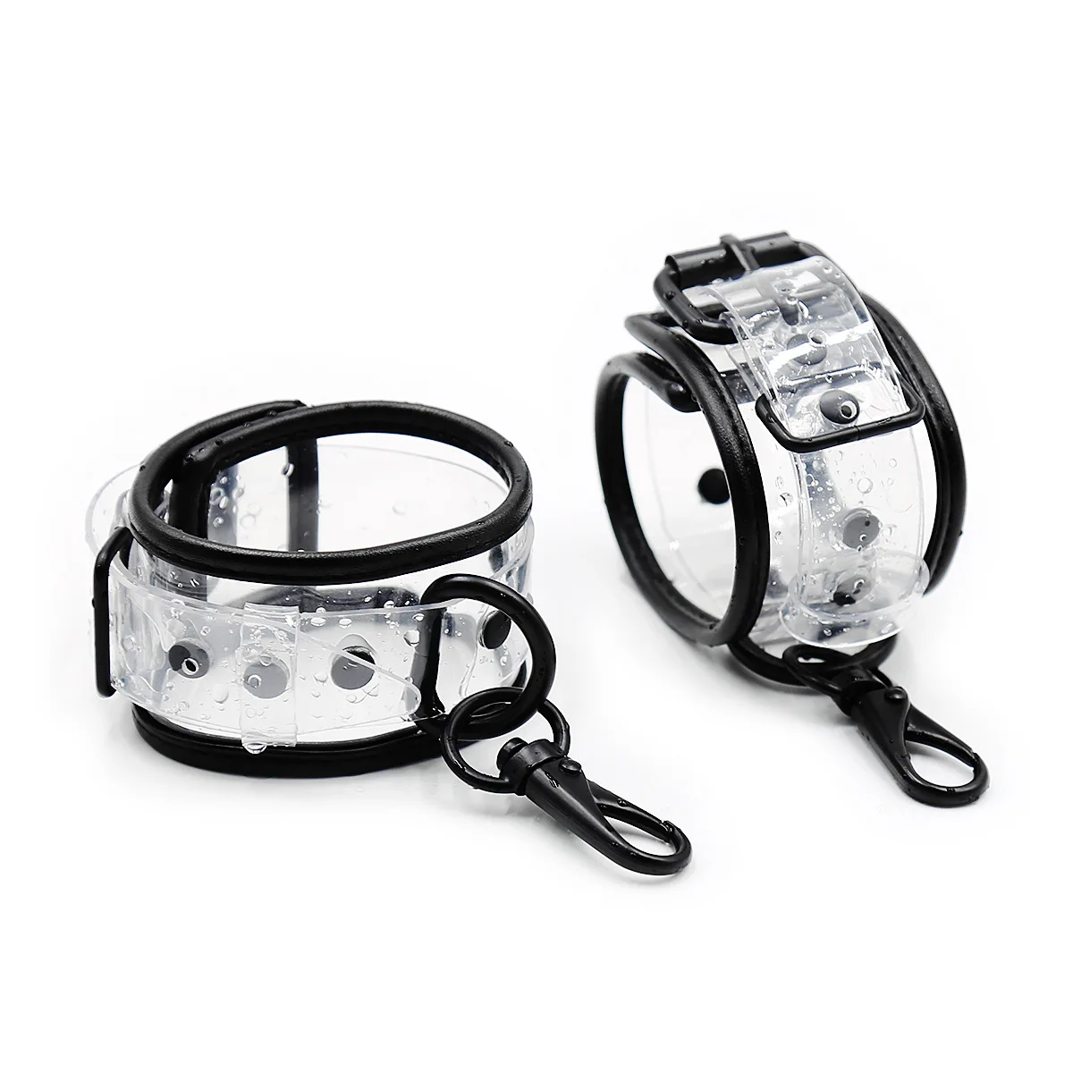 Transparent PVC Adjustable Handcuffs Ankle Cuffs Collar Neck Manacle Bdsm Bondage Restraints Fetish Sex Toys Couples kit sexshop