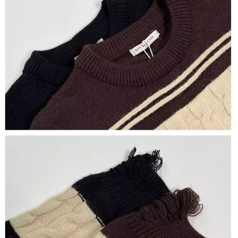 

Sli круглый вязаный свитер Ne, мужской модный базовый слой, осень-зима, облегающий повседневный трикотаж, полиэфирное волокно