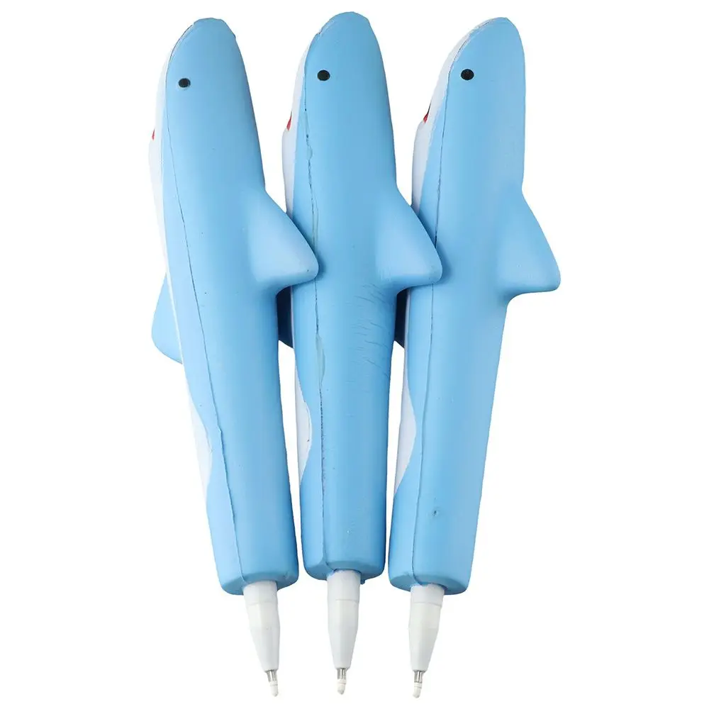 

3PCS Black Shark Pen Cases Blue Gel Pen Writing Pen Office
