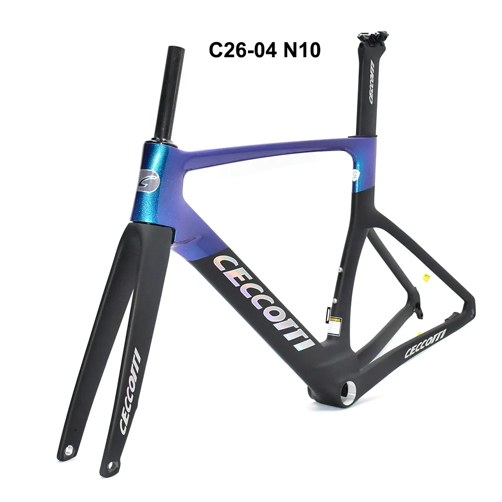 

Carbon Road Bicycle Frame, Full Hidden Cable Line, Disc Brake, Racing T47, Bottom Bracket, Chameleon Painted