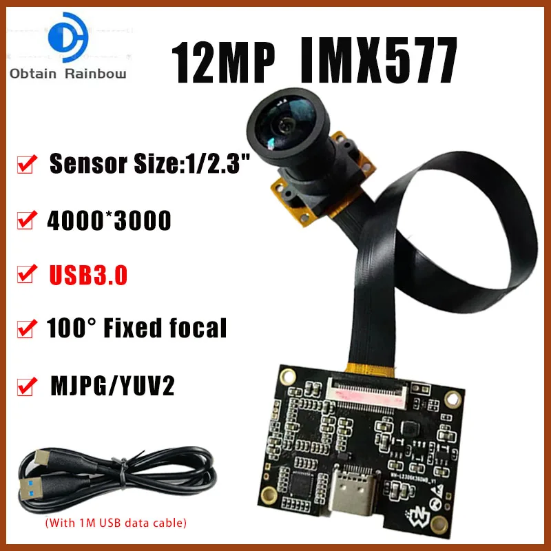 4K 12MP HD IMX577 FF USB3.0 FPC Camera Module With Motherboard For Machine Vision Product Vision
