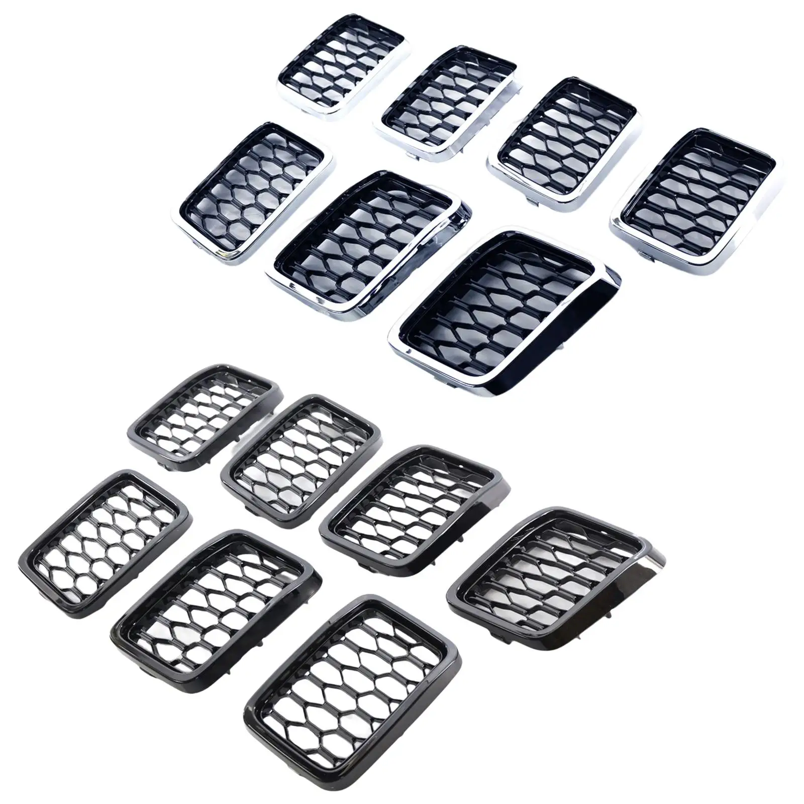 7 Pieces 68317863AA Honeycomb Front Mesh Grilles Inserts Fits