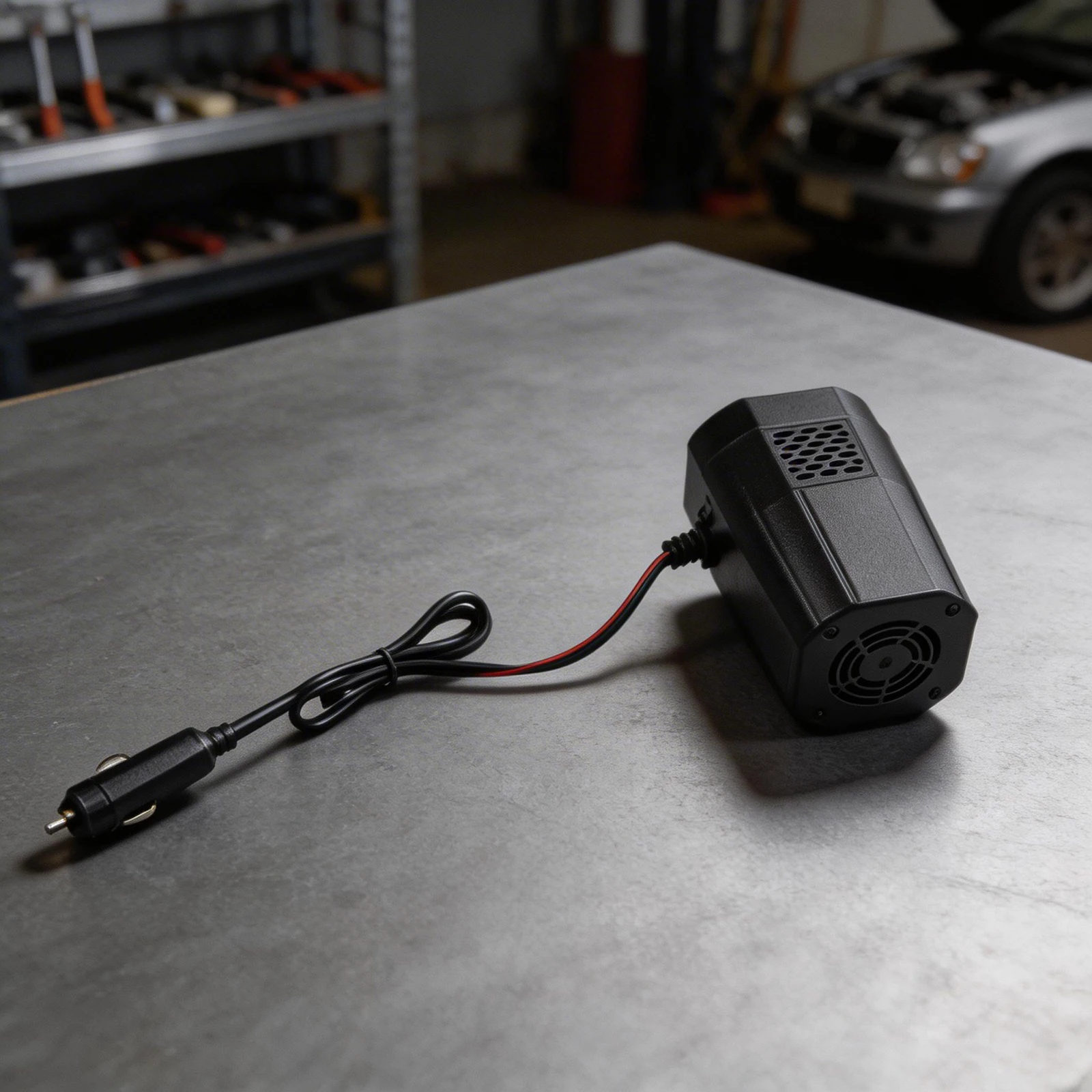 Car Mounted Power Inverter 12V 24V to 220V 200W with .0 Fast Charging USB Ports LCD Voltage Display and Compact Design