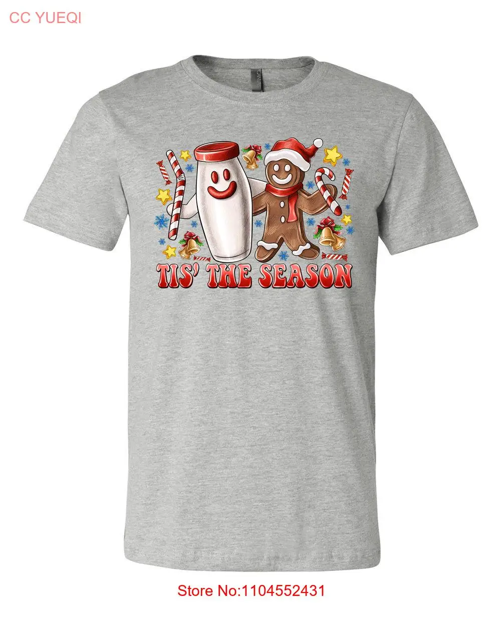 

Tis the season milk cookie Christmas unisex T Shirt long or short sleeves