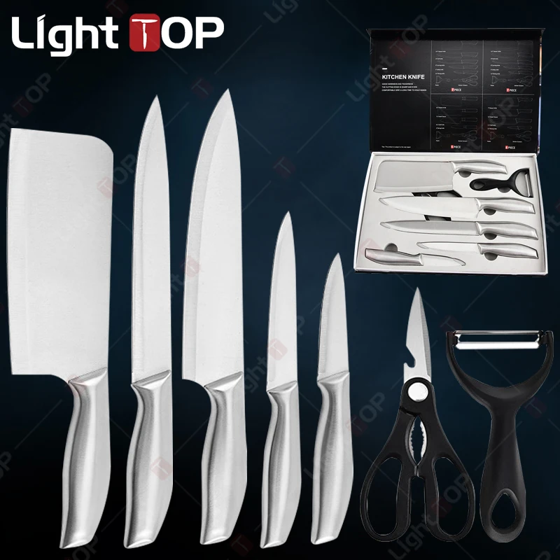 Professional Kitchen Knives Kitchen Knife Meat Chef Knife Butcher Cleaver Bone Chopping Knives Cutting Boning Knife with Box