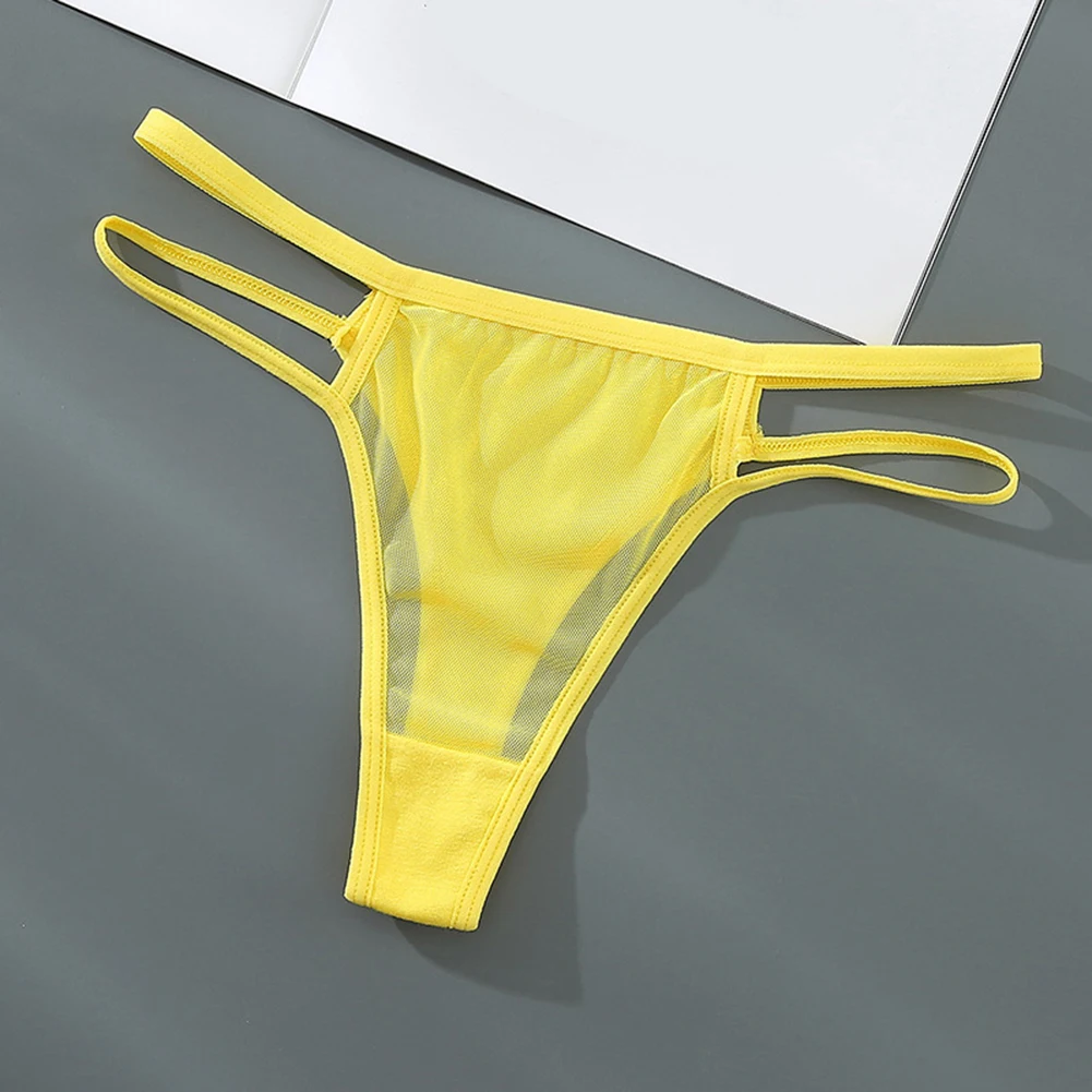 Sexy Women Panties Bikini Underwear Mesh See Though Hot Thongs G-string Breathable Low Waist T-Back Briefs