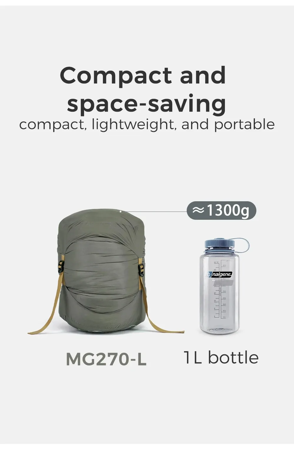 Naturehike MG120 MG270 Schlafsack Camping Ultraleicht Wasserdicht Mumienschlafsack 4-Jahreszeiten-Rucksacktourenschlafsack Warmer Schlafsack – Detail 14