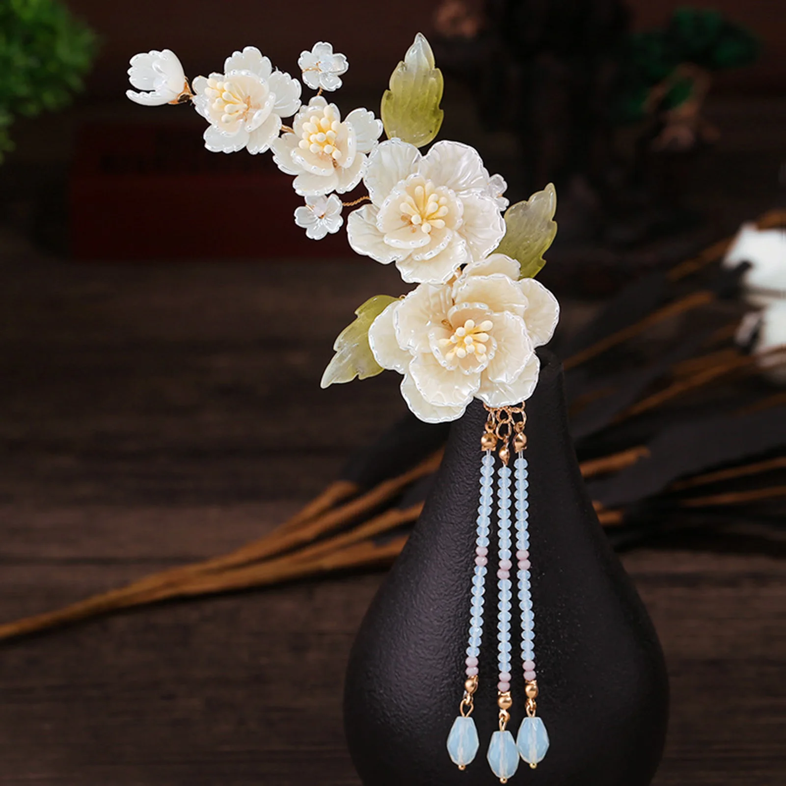 

Fairy Vintage Hair Clip Elegant Flower Hairpin For Women Chinese Style Floral Headwear Girls Hanfu Hair Accessories Gift