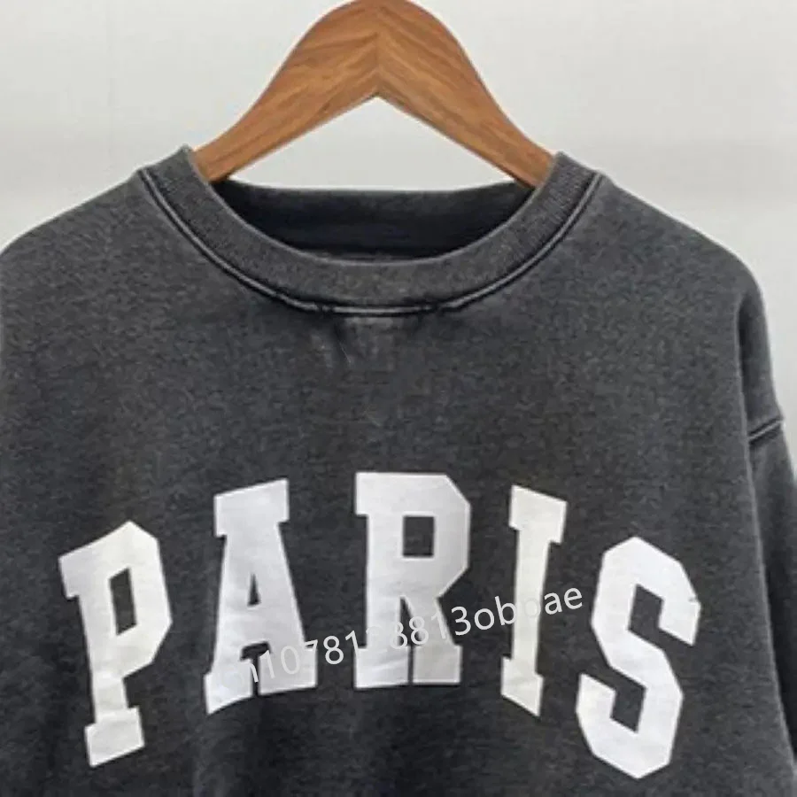 Vintage Eagle Print Graphic Women Loose Designer Luxury Casual Paris Sweatshirt for Women Long Sleeve O-Neck Pullover Tops