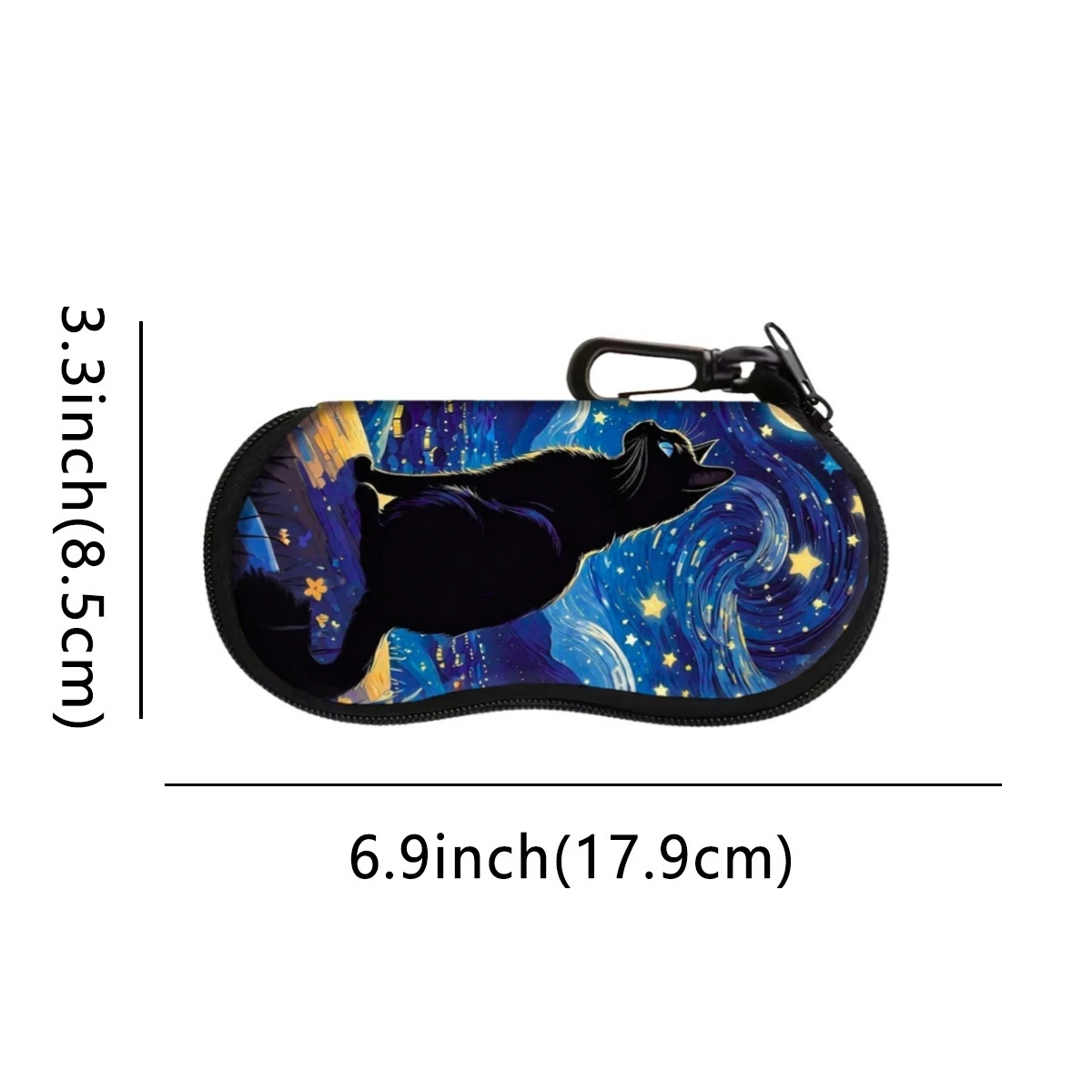 Cute Glasses Case Adorable Sunglasses Pouch Carabiner Glasses Bag Portable Neoprene Glasses Pouch For Backpacks Travel Gift