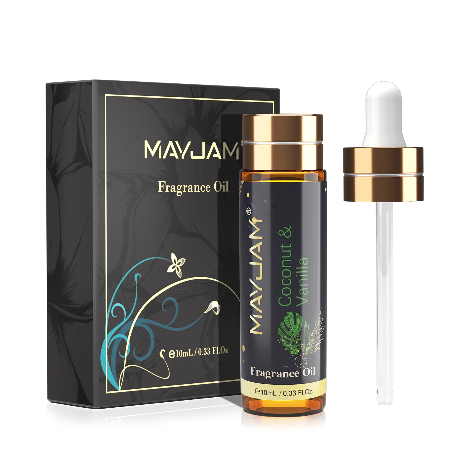 MAYJAM-aceite de fragancia de lino fresco, coco, vainilla, almizcle blanco, mar, Brisa, café, bebé en polvo, más vendido, 10ml con cuentagotas