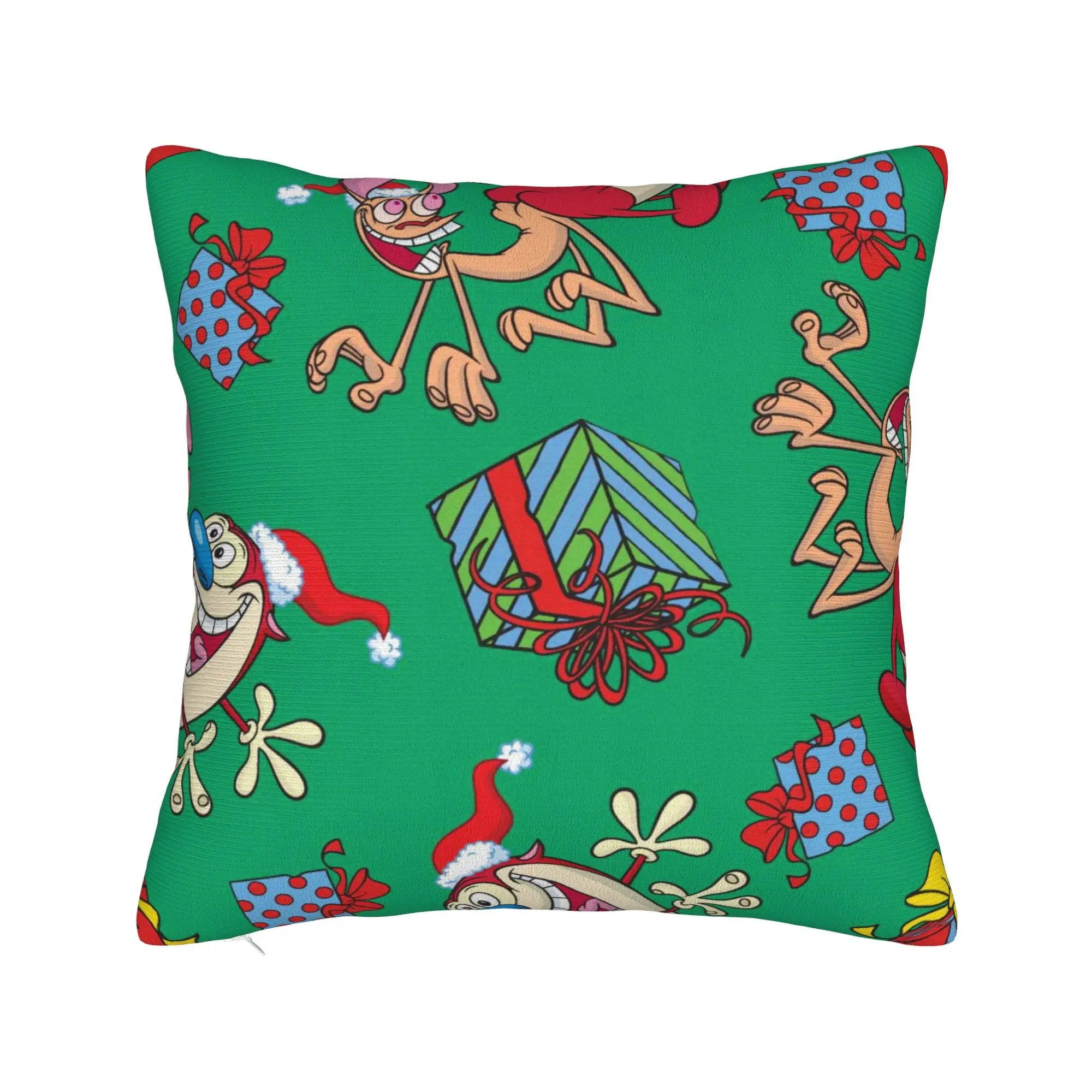 R-Ren & S-Stimpy Show Pillow Case  Retro Trendy Pillow Cover Print Pillowcases For Living Room Bed Chair
