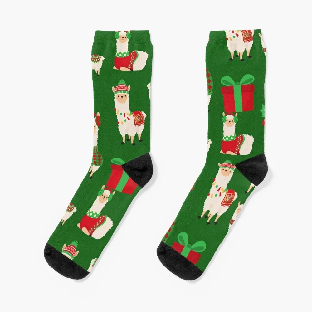 

Christmas Lama Socks Stockings colored Boy Child Socks Women's