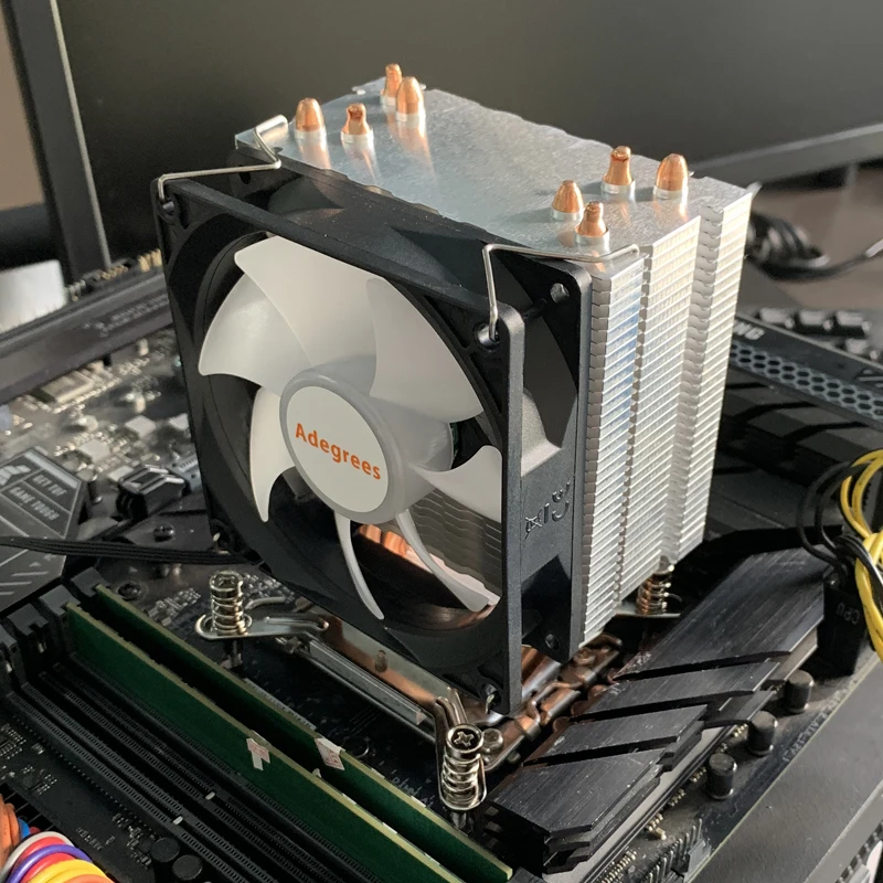4 Heatpipes CPU Air-Cooled Cooler RGB 90MM ventilador for Intel LGA 2011 1700 X99 1150 1151 1155 1156 X79 1200 1366 Cooling Fan view 3