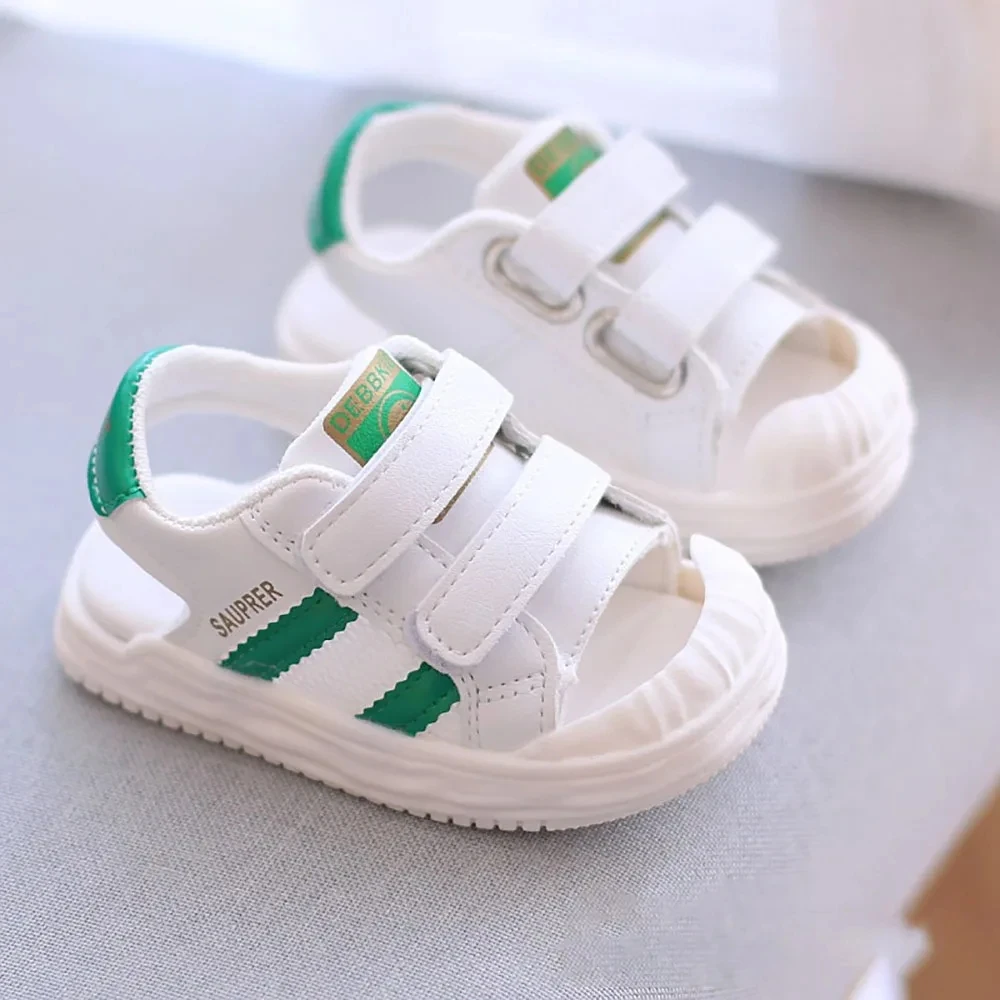 2024 New Summer Children Sandals For Boys Mesh Breathable Girls Shoes Hollow-out Non-slip Beach Sandals Fashion Kids Sneakers