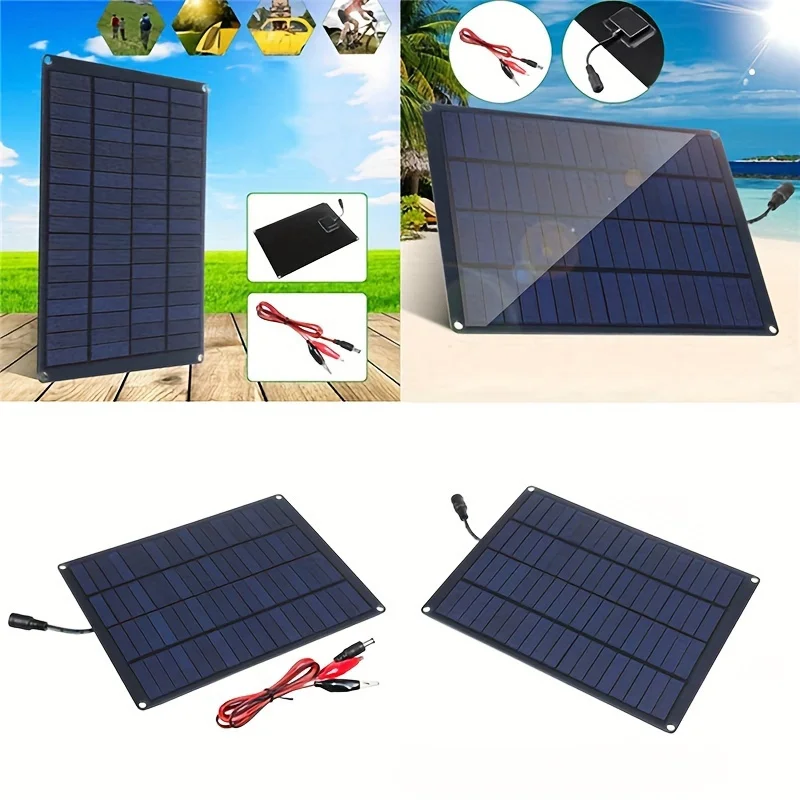 12V 18V solar panel with clip and 20A solar panel with controller waterproof solar panelkit for outdoor hiking RV camping