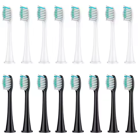 4/8/12/16PCS Replacement Toothbrush Brush Heads Compatible with Phili Sonic Care and More Click-on Electric Toothbrush Handles