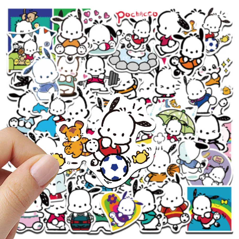 10/30/50/100pcs Kawaii Pochacco Cartoon Anime Stickers Aesthetic Sanrio Decals Toys Decorative Luggage Luggage Guitar Stationery