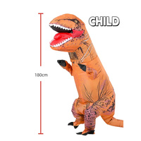 EE01 Child Adult Unisex Inflatable Dinosaur Tyrannosaurus Rex Cosplay Costume Kids Kindergarden Performance Halloween Carniv&0Ww