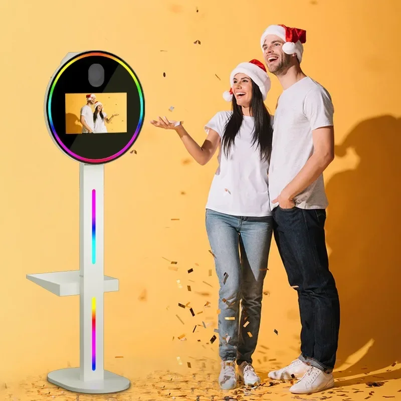 Indoor smart 15.6 inch round camera photobooth lasagna camera