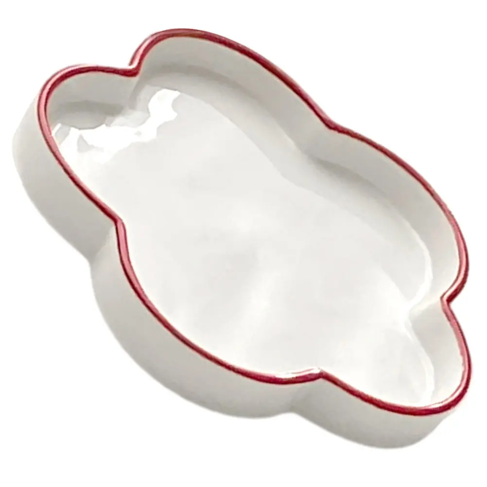 

Small Cute Flower Ceramic Jewelry Tray Decorative Jewelry Holder Trinket Dish for Rings Keys Storage Trinket Dish