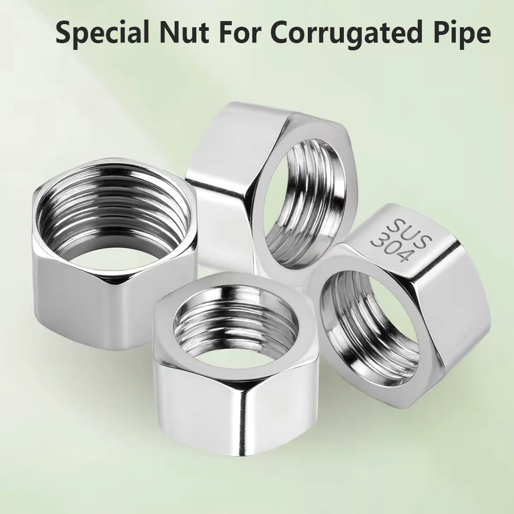 10Pcs Stainless Steel Sorrugated Tube Nuts Washers Retaining Springs 16/16.8/20/25mm 50Pcs 304 Stainless Steel Retaining Springs